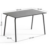 thumbnail of Table de terrasse en acier gris