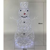 thumbnail of Boneco de Neve com Luzes Led Grinalda de Natal interior ou exterior 8 Modos e temporizador 220-240v (60cm Luz Branca 142 Led)