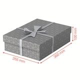 thumbnail of Pack 3 cajas de almacenaje y regalo medianas (360x265x100mm), gris.