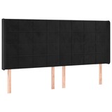 thumbnail of vidaXL Kopfteil mit Ohren Schwarz 203x16x118/128 cm Samt