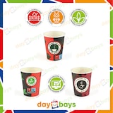 thumbnail of DayBays 1000 Stk. Kaffeebecher 8oz/200ml Ø8cm " Coffee To Go Becher " Pappe mit PE-beschichtet