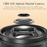 thumbnail of Appareil Photo Numérique 4K 72MP Zoom Optique 12X Écran Rotatif WiFi Vlog YONIS