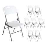 thumbnail of Pack 8 Sillas Plegables con Asa blancas 47x58x87cm O91