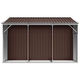 thumbnail of Helloshop26 - Tuinhuisje blokhut berging buitenschuur robuuste gereedschapsschuur 277 x 279 x 179 cm gegalvaniseerd staal bruin 02_0022284
