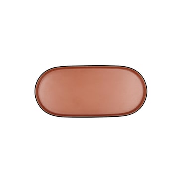 Bidasoa Gio Bandeja Oval  Bicolor Melamina 23X10Cm Terracota/Negro