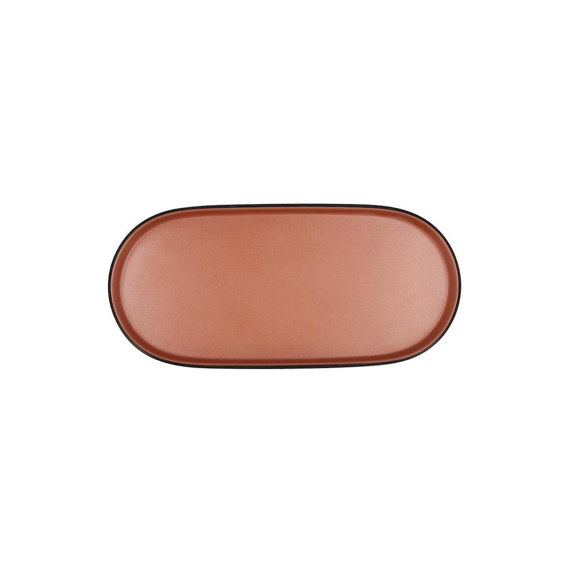 Bidasoa Gio Bandeja Oval  Bicolor Melamina 23X10Cm Terracota/Negro