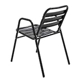 thumbnail of Silla de jardín apilable de aluminio negro - Oviala