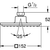 thumbnail of Grohe Kopfbrause EUPHORIA CUBE 152 152x1