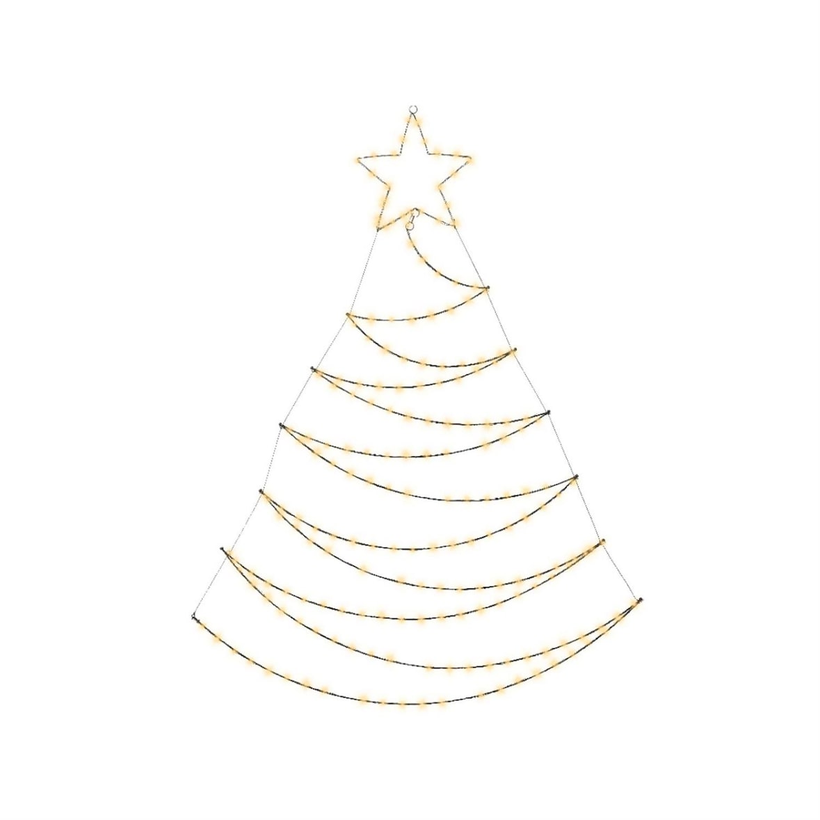 LED Tannenbaum Metallbaum beleuchtet Wanddeko Weihnachtsdeko 1,5m für Außen