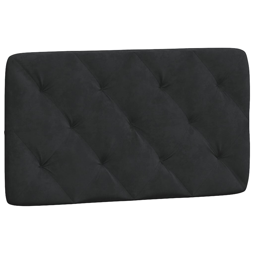 vidaXL Kopfteil-Kissen Schwarz 80 cm Samt