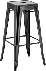 thumbnail of Barhocker DOLAN - Metall Schwarz 43x43x76 cm | Barstuhl Tresenhocker Tresenstuhl Kneipenhocker Kneipenstuhl