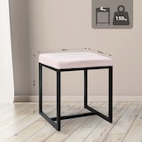thumbnail of Sitzhocker Barci mit schwarzem Gestell creme/Stoff