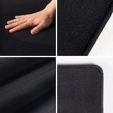 thumbnail of CarpetSale24 Teppich Wohnzimmer Einfarbig Schwarz 120x170 cm - Waschbar Rutschfest Kurzflor Extra Weich für Wohnzimmer Schlafzimmer Jugendzimmer