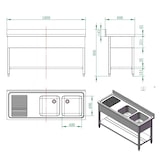 thumbnail of EASYLINE spoelunit 600 / 2 kommen rechts en afdruip B:1600