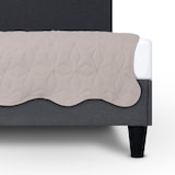 thumbnail of Tagesdecke (Taupe) 220x240 cm mit wattierter Zwischenlage, Bettüberwurf - Überwurfdecke, Sommerdecke gesteppt - Steppdecke, Wendedecke