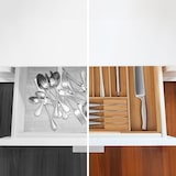 thumbnail of Relaxdays Besteckkasten Bambus, ausziehbar, Besteckeinsatz 5 bis 7 Fächer, Schubladeneinsatz HBT 5x55x44,5 cm, natur