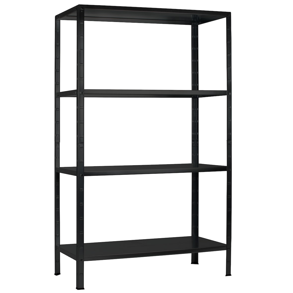 Etagère Métallique Emboîtable 4 tablettes 60 kg de charge par niveau 200 x 100 x 50 cm noir