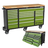 thumbnail of Werkstattwagen Deluxe XXL grün unbestückt 160x91 cm 20 Schubladen Werkbank Sideboard