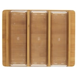 thumbnail of Tábua de corte de bambu com 3 recipientes removíveis – Castanho