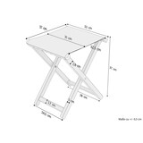 thumbnail of Klappbarer Gartenstuhl Buche natur Stoff blau-weiß V-10-216N-17