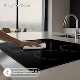 thumbnail of Placa de cocción de vitrocerámica CDV 60 cm, 4 zonas, 9 niveles, control táctil, 6000 W, CDVER604