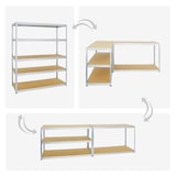 thumbnail of PROREGAL Étagère charge lourde GIANT ELEPHANT, HxLxP 180x150x60cm, 200kg par niveau, Galvanisé, Étagère robuste de Garage, Atelier