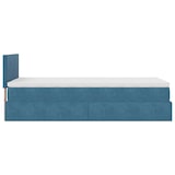 thumbnail of vidaXL Ottoman-Bett mit Matratze & LEDs Dunkelblau 90x200 cm Samt