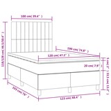 thumbnail of vidaXL Boxspringbett mit Matratze & LED Blau 120x190 cm Stoff
