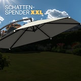 thumbnail of Kingsleeve Sonnenschirm Ø 330cm mit UV-Schutz 80+ Schutzhülle Kurbel Ampelschirm Creme