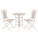 thumbnail of vidaXL 3-tlg. Bistro-Set Stahl Weiß