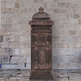 thumbnail of Säulenbriefkasten DESA Aluminium Vintage-Stil Rostfrei Bronze | Postkasten Nachrichtenkasten für Briefe und Zeitungen