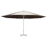 thumbnail of Parasol Meran II, marktparasol, Ø 5m polyester/aluminium stok wit 28kg ~ crème-beige zonder voet