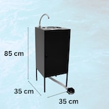 thumbnail of Express Water,Lavello Autonomo, Portatile, Indipendente, a Pedale, Mod.NOIR, Serbatoi 10 Litri. Lavello Acciaio Inox e rubinetto,35x35x80cm