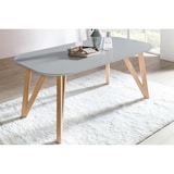 thumbnail of SalesFever eettafel Scandinavisch design | massief eiken onderstel | tafelblad MDF grijs gelakt | 180x90x76 cm