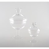 thumbnail of Bonbonnière en verre avec diamant h24cm