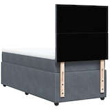 thumbnail of vidaXL Boxspringbett mit Matratze Dunkelgrau 80x200 cm Samt