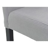 thumbnail of 2er-Set Esszimmerstuhl Littau, Stuhl Küchenstuhl Hochlehner, Stoff/Textil Cord Holz ~ hellgrau, dunkle Beine