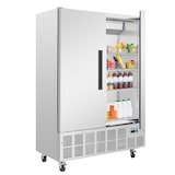 thumbnail of Frigorífico profesional de 2 puertas, Slimeline, acero inoxidable, refrigeración por aire, 195 x 134 x 71 cm, con cerradura, 960L, Polar Serie G GD879