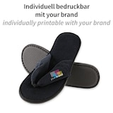 thumbnail of 10x10 Paar Slipper "Black Deluxe" Schwarz Einheitsgröße 28,5 cm lang Hotelslipper Einwegslipper Gästehausschuhe Hotelhausschuhe