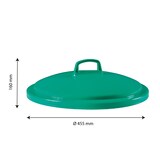 thumbnail of GILAC Couvercle avec poignée pour conteneur HACCP - 50 L - Vert G613336