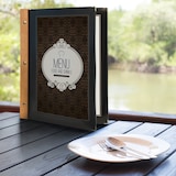 thumbnail of Securit® Menú A4 "Wood" - Negro - 4 vistas