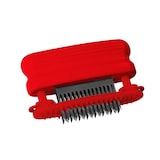 thumbnail of Fleischmürber, 45 Einzelklingen, Griff rot