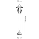 thumbnail of Potelet_SSL CARDIFF  Aluminium Noir, H.100 - IP44 - E27 / Extérieur