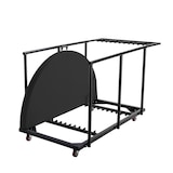 thumbnail of 13 tables pliantes ronde 150 cm et chariot de transport noir - Oviala