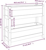 thumbnail of vidaXL Pflanzkübel Honigbraun 77x25x66 cm Massivholz Kiefer