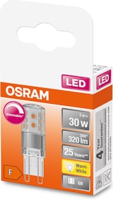 thumbnail of OSRAM LED SUPERSTAR PIN 30 (300°) BOX K DIM Warmweiß SMD Klar G9 Stiftsockellampe, 607286