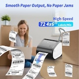 thumbnail of Mini Imprimante Bluetooth Thermique Sans Fil Pour Étiquettes d'Expédition Violet + Blanc YONIS