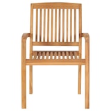 thumbnail of vidaXL Stapelbare Gartenstühle mit Kissen 8 Stk. Massivholz Teak