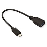 thumbnail of ROLINE USB 3.2 Gen 1 Kabeladapter, USB Typ C - A, ST/BU, OTG, schwarz, 0,15 m