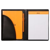 thumbnail of Livret porte-bloc Rhodiarama, pour bloc N°16 / A5, en simili cuir italien, coloris noir